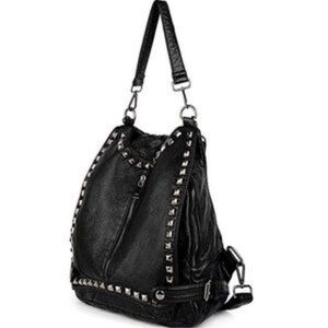 New Rivet Studded Leather Shoulder Bag Backpack